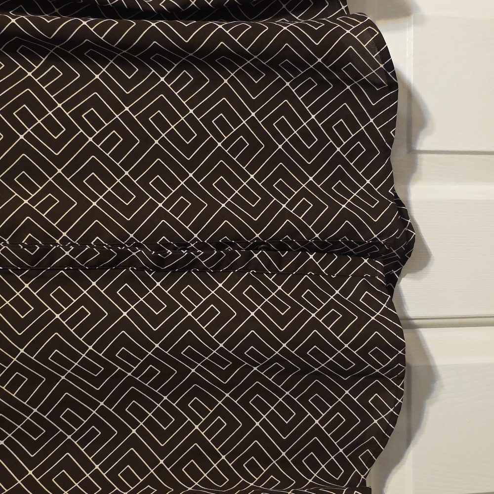 Worthington Brown and White Geometric Blouse - Picture 6 of 8